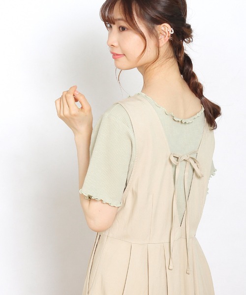 Crisp yours（クリスプユアーズ）の「【WEB限定】メロウリブTシャツ（Tシャツ/カットソー・レディース・ホワイト/ブラック/ブラウン/グリーン・FREE）」の18枚目の写真