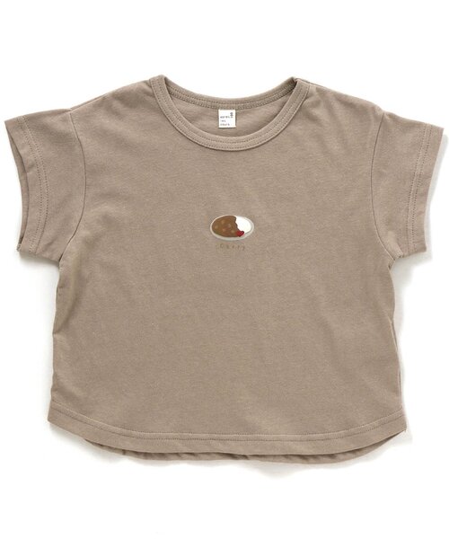 apres les cours(アプレレクール)の「8柄食べ物ワンポイントTシャツ(Tシャツ/カットソー・キッズ・オフホワイト/ピンク/ラベンダー/ブラウン/グレー/ミント/イエロー/オレンジ・100/130/140/110/120/90/80)」の4枚目の写真