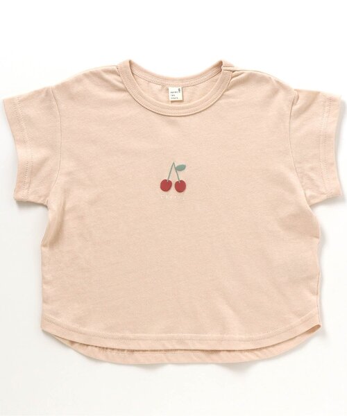 apres les cours(アプレレクール)の「8柄食べ物ワンポイントTシャツ(Tシャツ/カットソー・キッズ・オフホワイト/ピンク/ラベンダー/ブラウン/グレー/ミント/イエロー/オレンジ・100/130/140/110/120/90/80)」の1枚目の写真