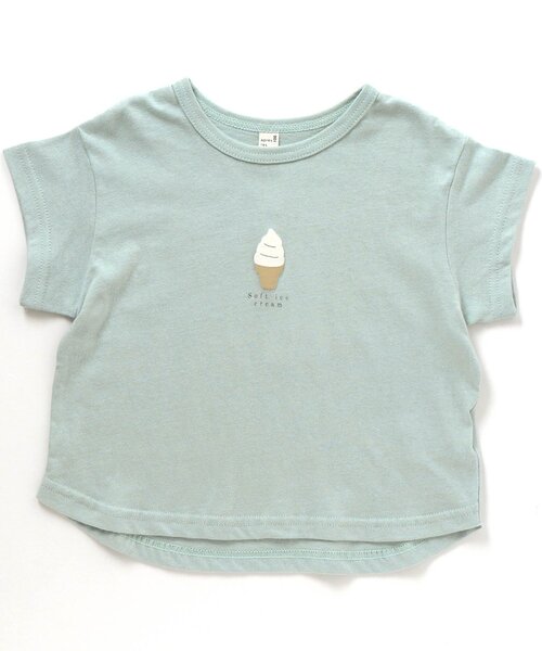 apres les cours(アプレレクール)の「8柄食べ物ワンポイントTシャツ(Tシャツ/カットソー・キッズ・オフホワイト/ピンク/ラベンダー/ブラウン/グレー/ミント/イエロー/オレンジ・100/130/140/110/120/90/80)」の5枚目の写真