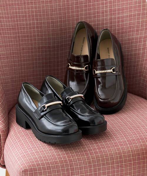 MAJESTIC LEGON（マジェスティックレゴン）の「パールスクエアローファー（ローファー・レディース・ダークブラウン/ブラック・SMALL/MEDIUM/LARGE/X-LARGE）」の8枚目の写真