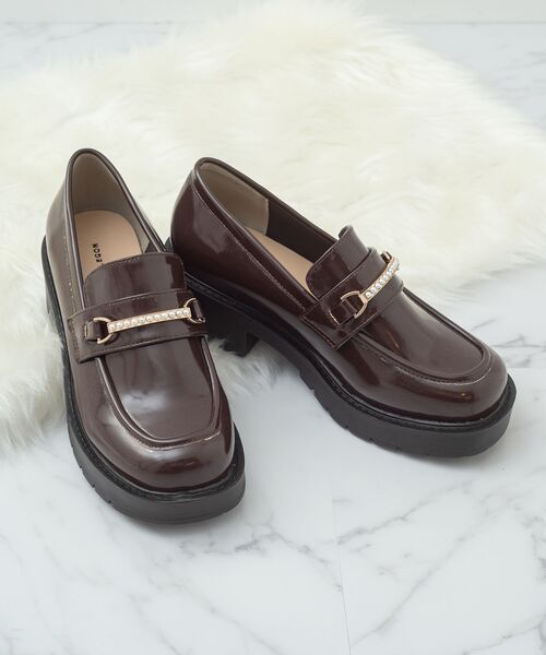 MAJESTIC LEGON（マジェスティックレゴン）の「パールスクエアローファー（ローファー・レディース・ダークブラウン/ブラック・SMALL/MEDIUM/LARGE/X-LARGE）」の10枚目の写真