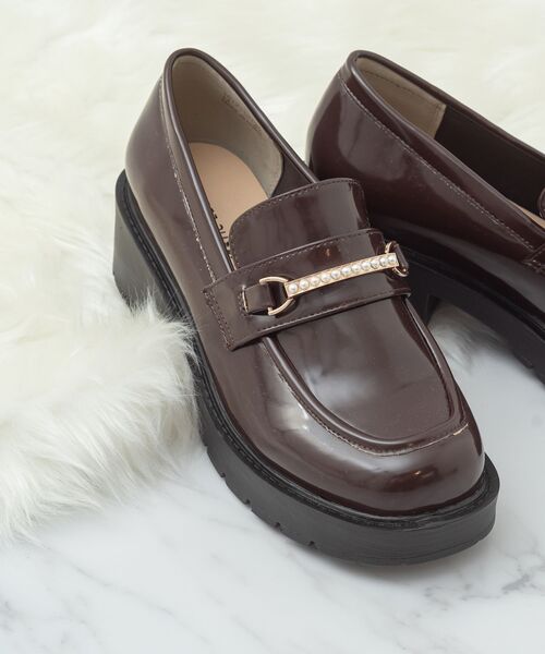 MAJESTIC LEGON（マジェスティックレゴン）の「パールスクエアローファー（ローファー・レディース・ダークブラウン/ブラック・SMALL/MEDIUM/LARGE/X-LARGE）」の11枚目の写真