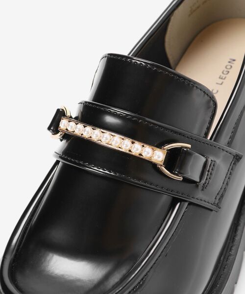 MAJESTIC LEGON（マジェスティックレゴン）の「パールスクエアローファー（ローファー・レディース・ダークブラウン/ブラック・SMALL/MEDIUM/LARGE/X-LARGE）」の7枚目の写真