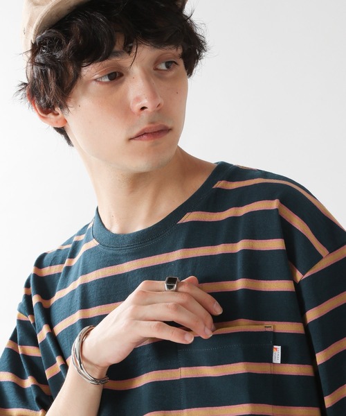 RAGEBLUE（レイジブルー）の「＜SIGNAL SPORTS/シグナルスポーツ＞マルチボーダーTシャツ/203172（Tシャツ/カットソー・メンズ・ブラック/グリーン・MEDIUM/LARGE/X-LARGE）」の2枚目の写真