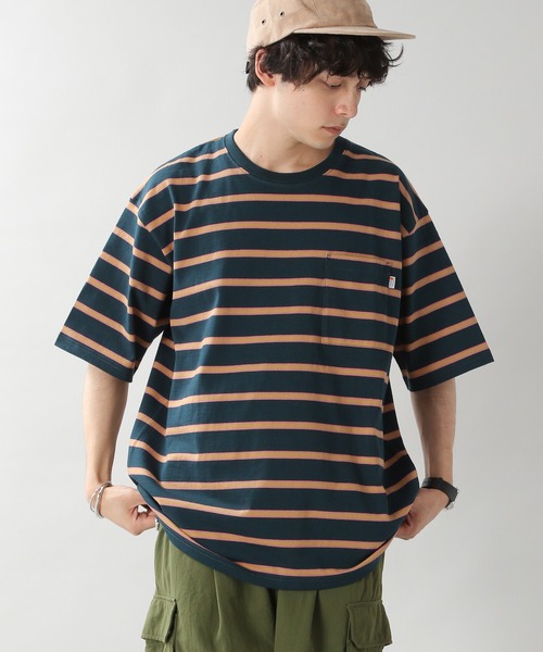 RAGEBLUE（レイジブルー）の「＜SIGNAL SPORTS/シグナルスポーツ＞マルチボーダーTシャツ/203172（Tシャツ/カットソー・メンズ・ブラック/グリーン・MEDIUM/LARGE/X-LARGE）」の5枚目の写真