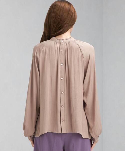 green label relaxing（グリーンレーベルリラクシング）の「カッセン スタンド 2WAY ブラウス（シャツ/ブラウス・レディース・モカ/ネイビー/オフホワイト・FREE）」の12枚目の写真