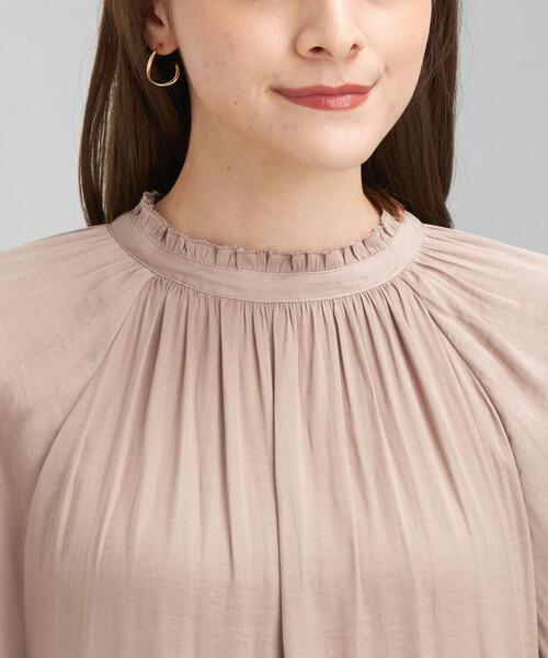 green label relaxing（グリーンレーベルリラクシング）の「カッセン スタンド 2WAY ブラウス（シャツ/ブラウス・レディース・モカ/ネイビー/オフホワイト・FREE）」の8枚目の写真