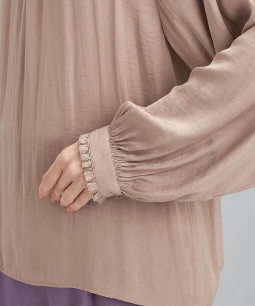 green label relaxing（グリーンレーベルリラクシング）の「カッセン スタンド 2WAY ブラウス（シャツ/ブラウス・レディース・モカ/ネイビー/オフホワイト・FREE）」の16枚目の写真