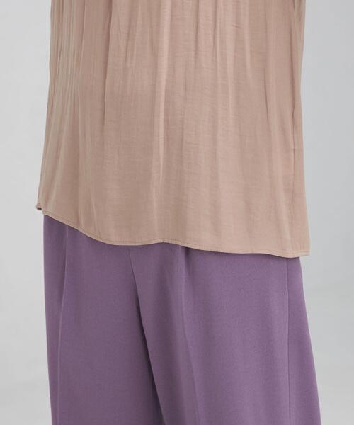 green label relaxing（グリーンレーベルリラクシング）の「カッセン スタンド 2WAY ブラウス（シャツ/ブラウス・レディース・モカ/ネイビー/オフホワイト・FREE）」の5枚目の写真