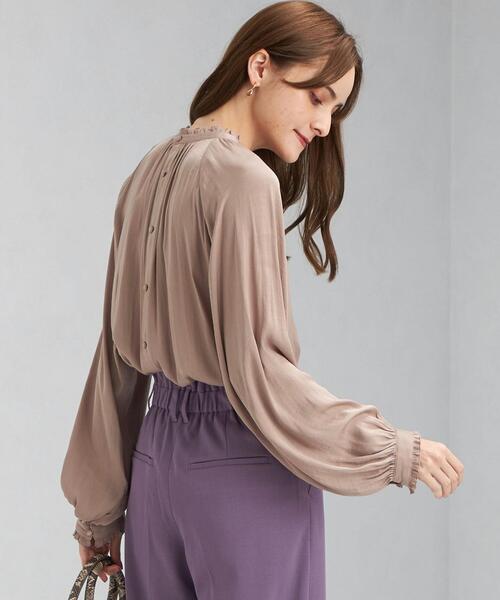 green label relaxing（グリーンレーベルリラクシング）の「カッセン スタンド 2WAY ブラウス（シャツ/ブラウス・レディース・モカ/ネイビー/オフホワイト・FREE）」の11枚目の写真