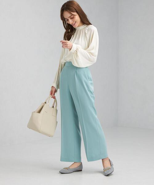 green label relaxing（グリーンレーベルリラクシング）の「カッセン スタンド 2WAY ブラウス（シャツ/ブラウス・レディース・モカ/ネイビー/オフホワイト・FREE）」の13枚目の写真