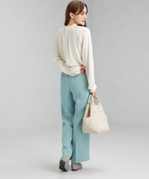 green label relaxing（グリーンレーベルリラクシング）の「カッセン スタンド 2WAY ブラウス（シャツ/ブラウス・レディース・モカ/ネイビー/オフホワイト・FREE）」の9枚目の写真