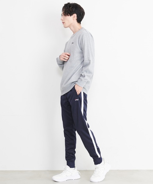 FILA(フィラ)の「【FILA/フィラ】ワンポイントロゴ刺繍 ライン使い ジョガーパンツ(その他パンツ・メンズ・ブラック/ネイビー/チャコール・LL/M/L)」の13枚目の写真