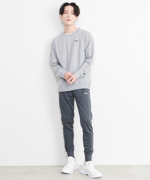 FILA(フィラ)の「【FILA/フィラ】ワンポイントロゴ刺繍 ライン使い ジョガーパンツ(その他パンツ・メンズ・ブラック/ネイビー/チャコール・LL/M/L)」の6枚目の写真