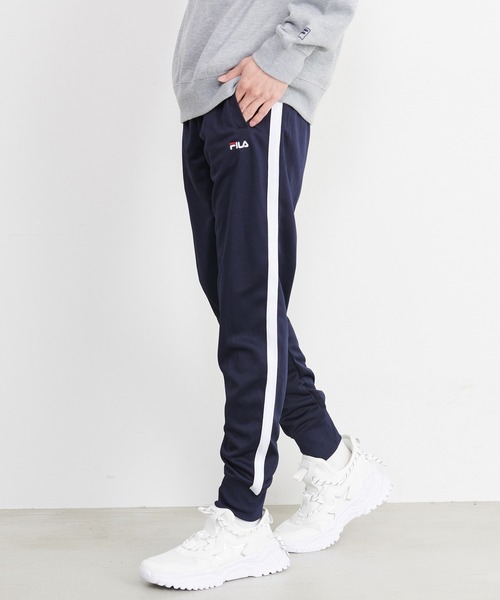 FILA(フィラ)の「【FILA/フィラ】ワンポイントロゴ刺繍 ライン使い ジョガーパンツ(その他パンツ・メンズ・ブラック/ネイビー/チャコール・LL/M/L)」の8枚目の写真