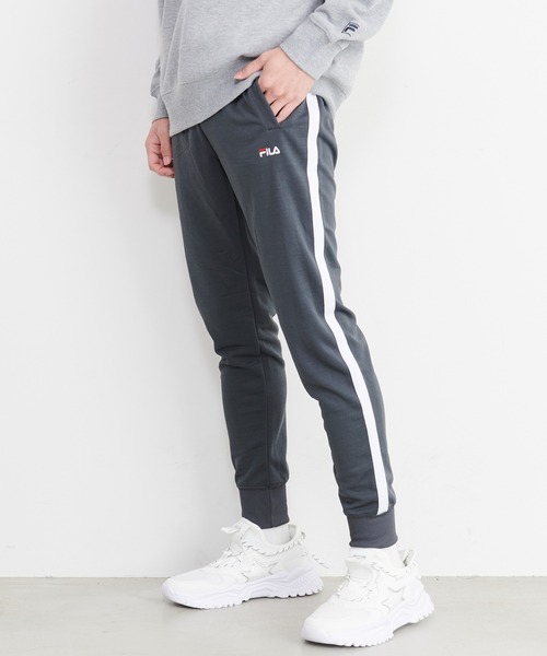 FILA(フィラ)の「【FILA/フィラ】ワンポイントロゴ刺繍 ライン使い ジョガーパンツ(その他パンツ・メンズ・ブラック/ネイビー/チャコール・LL/M/L)」の5枚目の写真