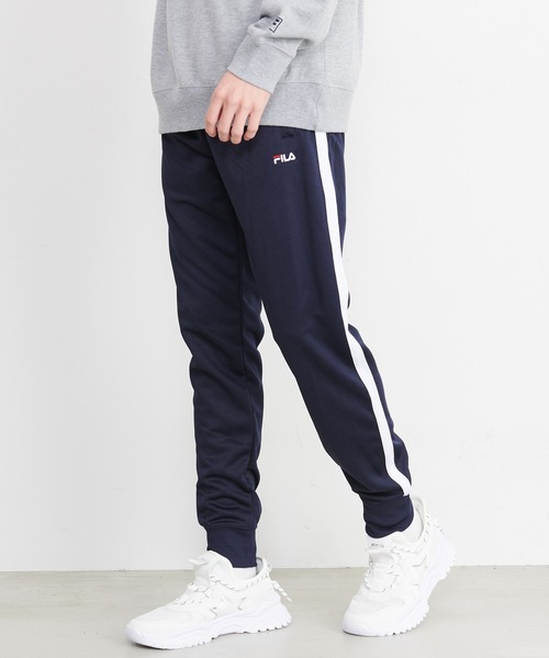 FILA(フィラ)の「【FILA/フィラ】ワンポイントロゴ刺繍 ライン使い ジョガーパンツ(その他パンツ・メンズ・ブラック/ネイビー/チャコール・LL/M/L)」の9枚目の写真