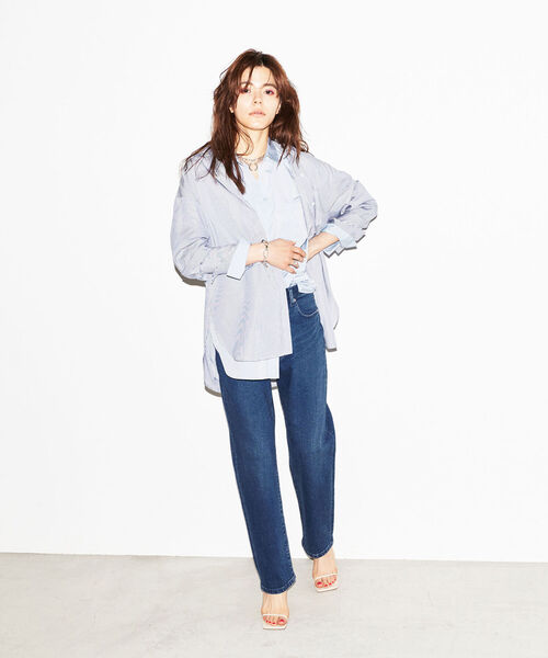 NOLLEY’S(ノーリーズ)の「ハイライズテーパードパンツ(デニムパンツ・レディース・ブラック/インディゴブルー・40/38/36/34)」の9枚目の写真