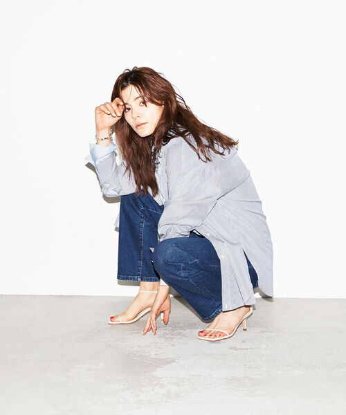 NOLLEY’S(ノーリーズ)の「ハイライズテーパードパンツ(デニムパンツ・レディース・ブラック/インディゴブルー・40/38/36/34)」の11枚目の写真