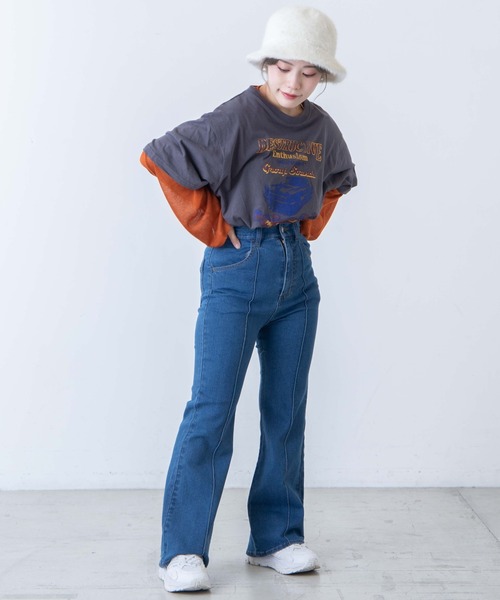 DuKKah(デュカ)の「Dukkah/【低身長向け】デニムピンタックフレアパンツ(デニムパンツ・レディース・ダークインディゴブルー/インディゴブルー/ブラック・XS/S)」の19枚目の写真