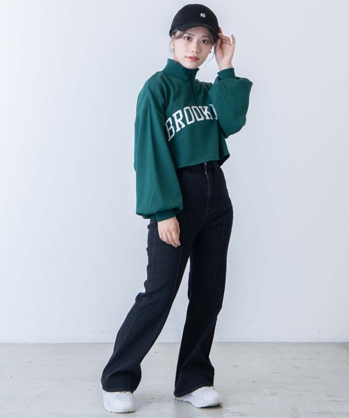 DuKKah(デュカ)の「Dukkah/【低身長向け】デニムピンタックフレアパンツ(デニムパンツ・レディース・ダークインディゴブルー/インディゴブルー/ブラック・XS/S)」の16枚目の写真