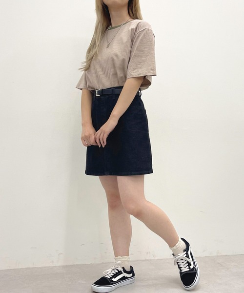 apres jour(アプレジュール)の「細ボーダーTシャツ【ZOZOTOWN限定アイテム】(Tシャツ/カットソー・レディース・ベージュ/サックスブルー/イエロー系その他・フリー/X-LARGE)」の9枚目の写真