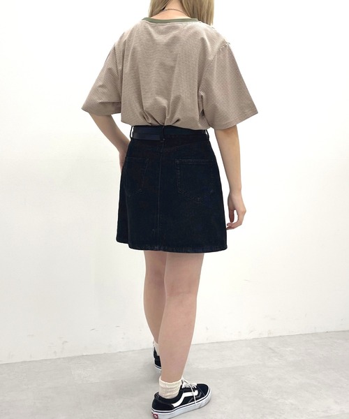 apres jour(アプレジュール)の「細ボーダーTシャツ【ZOZOTOWN限定アイテム】(Tシャツ/カットソー・レディース・ベージュ/サックスブルー/イエロー系その他・フリー/X-LARGE)」の12枚目の写真