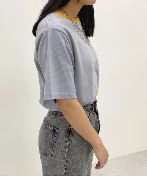 apres jour(アプレジュール)の「細ボーダーTシャツ【ZOZOTOWN限定アイテム】(Tシャツ/カットソー・レディース・ベージュ/サックスブルー/イエロー系その他・フリー/X-LARGE)」の17枚目の写真