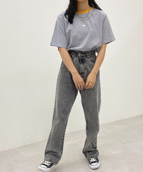 apres jour(アプレジュール)の「細ボーダーTシャツ【ZOZOTOWN限定アイテム】(Tシャツ/カットソー・レディース・ベージュ/サックスブルー/イエロー系その他・フリー/X-LARGE)」の19枚目の写真