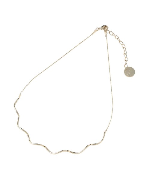 CAST:（キャストコロン）の「ウェービングラインネックレス（ネックレス・レディース・ゴールド・FREE）」の2枚目の写真