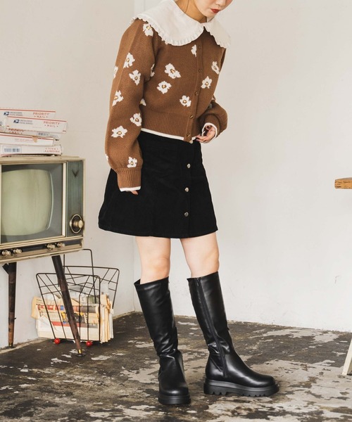 WEGO（ウィゴー）の「WEGO/ボリュームロングブーツ（ブーツ・レディース・ブラック・MEDIUM/LARGE）」の5枚目の写真