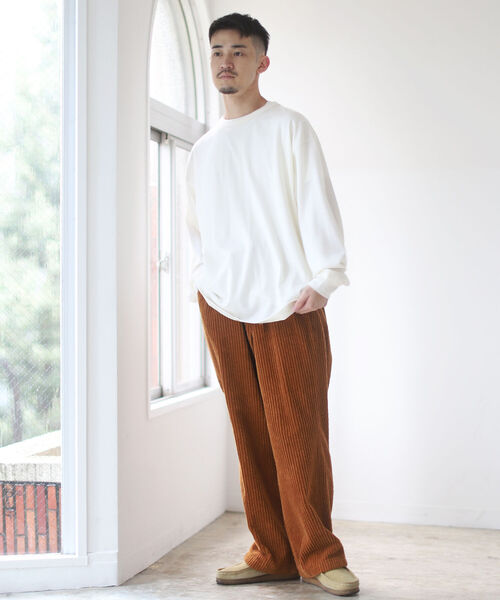 BEAMS（ビームス）の「BEAMS / ワイド コーデュロイパンツ（その他パンツ・メンズ・アイボリー/ブラック/イエローゴールド・SMALL/MEDIUM/LARGE/X-LARGE）」の13枚目の写真