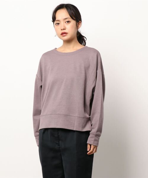 Samansa Mos2 blue(サマンサモスモスブルー)の「前後2Wayカットプルオーバー(Tシャツ/カットソー・レディース・パープル/チャコール/キャメル・フリ-)」の6枚目の写真