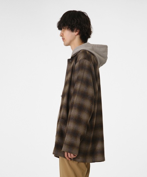 BALLAST ARK（バラストアーク）の「BALLAST ARK / バラストアーク：Pajamas Shirt：BA04-SH001[AST]（シャツ/ブラウス・メンズ・ブラウン系その他/グレー系その他・L/M）」の12枚目の写真