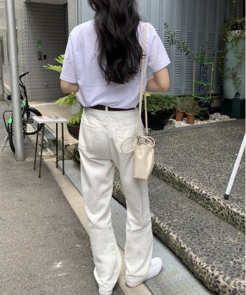 SONA（ソナ）の「SONYUNARA ハイウエストワイドパンツ（デニムパンツ・レディース・アイボリー/ネイビー・SMALL/MEDIUM）」の2枚目の写真