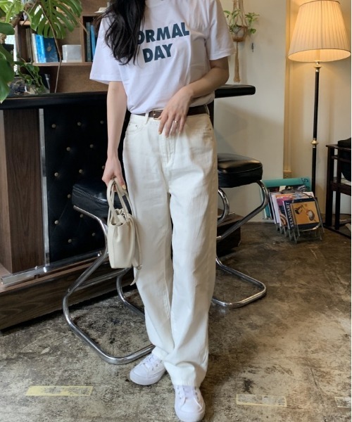SONA（ソナ）の「SONYUNARA ハイウエストワイドパンツ（デニムパンツ・レディース・アイボリー/ネイビー・SMALL/MEDIUM）」の10枚目の写真