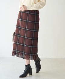 ROPE' PICNIC（ロペピクニック）の「coffeeチェックアイラインスカート（スカート・ブラウン系）」
