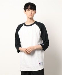 champion（チャンピオン）/Three-Quarter Raglan Sleeve Baseball T-Shirt　ラグランスリーブベースボールTシャツ 7分袖