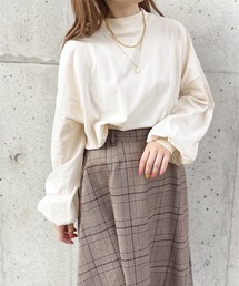 モックネック袖ボリュームロンＴ【ZOZOTOWN限定アイテム】