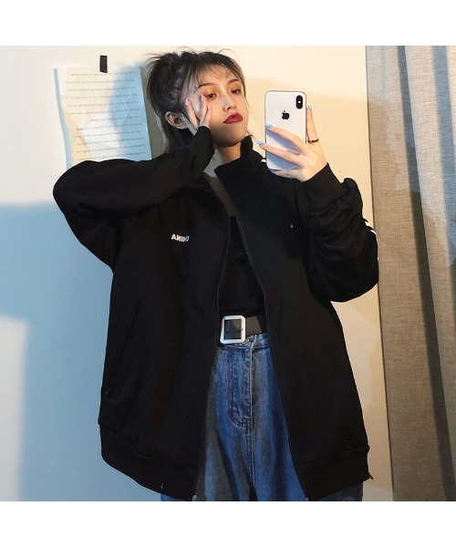 DEVICE(デバイス)の「ダブルライン トラックジャケット ジャージ トラックトップ ノームコア (セットアップ可)(ジャージ・レディース・ブルー/イエロー/レッド/ブラック/グリーン/ブラック×グリーン/パープル/ブルー系その他/ベージュ/マルーン/ブラック系その他/ブルー系その他2/ブラック系その他2・FREE)」の20枚目の写真