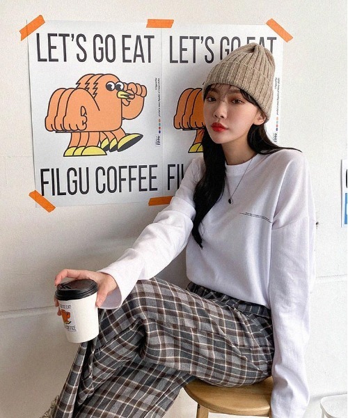 SONA(ソナ)の「SONYUNARA カジュアルチェックパンツ(その他パンツ・レディース・ブラウン/グレー・FREE)」の19枚目の写真