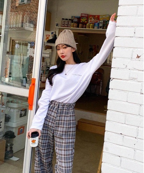 SONA(ソナ)の「SONYUNARA カジュアルチェックパンツ(その他パンツ・レディース・ブラウン/グレー・FREE)」の22枚目の写真