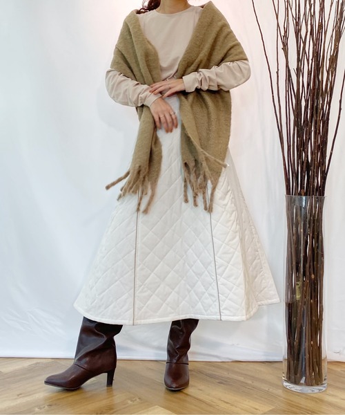 AZUL ENCANTO（アズールエンカント）の「バルーンギャザースリーブトップス（Tシャツ/カットソー・レディース・ライトブラウン/ホワイト・FREE）」の20枚目の写真