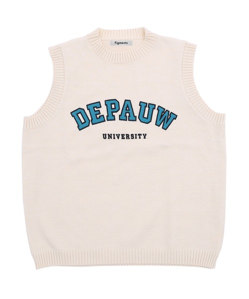 Figments（フィグメンツ）の「カレッジニットベスト（ベスト・レディース・ベージュ/グレー・FREE）」の8枚目の写真