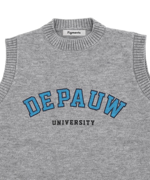 Figments（フィグメンツ）の「カレッジニットベスト（ベスト・レディース・ベージュ/グレー・FREE）」の9枚目の写真