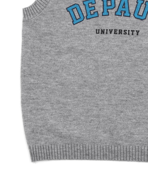 Figments（フィグメンツ）の「カレッジニットベスト（ベスト・レディース・ベージュ/グレー・FREE）」の7枚目の写真