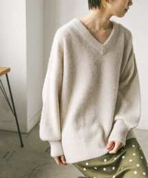 URBAN RESEARCH | FLUFFYVネックニット(ニット/セーター)