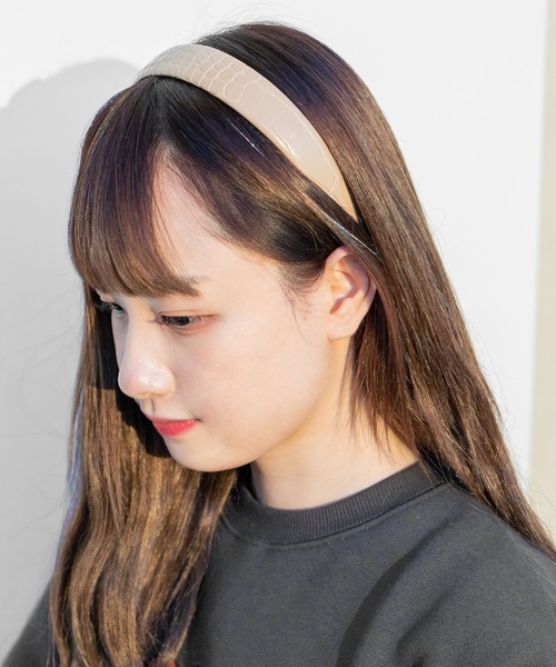 PairPair(ペアペア)の「クロコカチューシャ(カチューシャ・レディース・ブラック/ブラウン/ベージュ・フリー)」の3枚目の写真