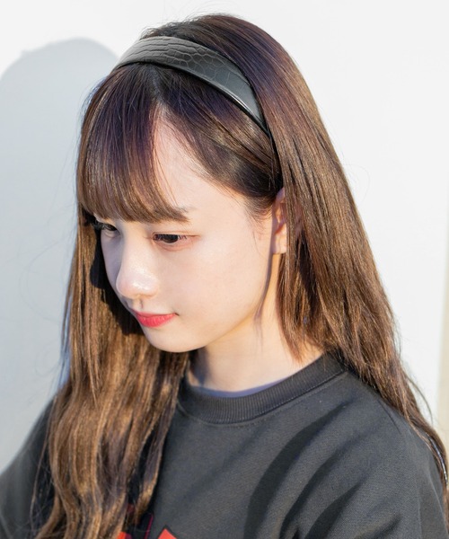 PairPair(ペアペア)の「クロコカチューシャ(カチューシャ・レディース・ブラック/ブラウン/ベージュ・フリー)」の2枚目の写真